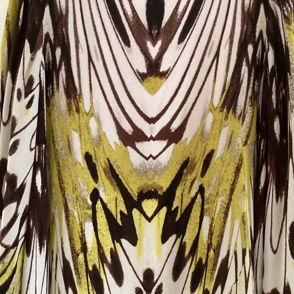 Anthropologie Leifsdottir Sarita Silk Swing Dress Bell Sleeves Abstract Print - Picture 7 of 13